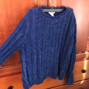Blue knit sweater